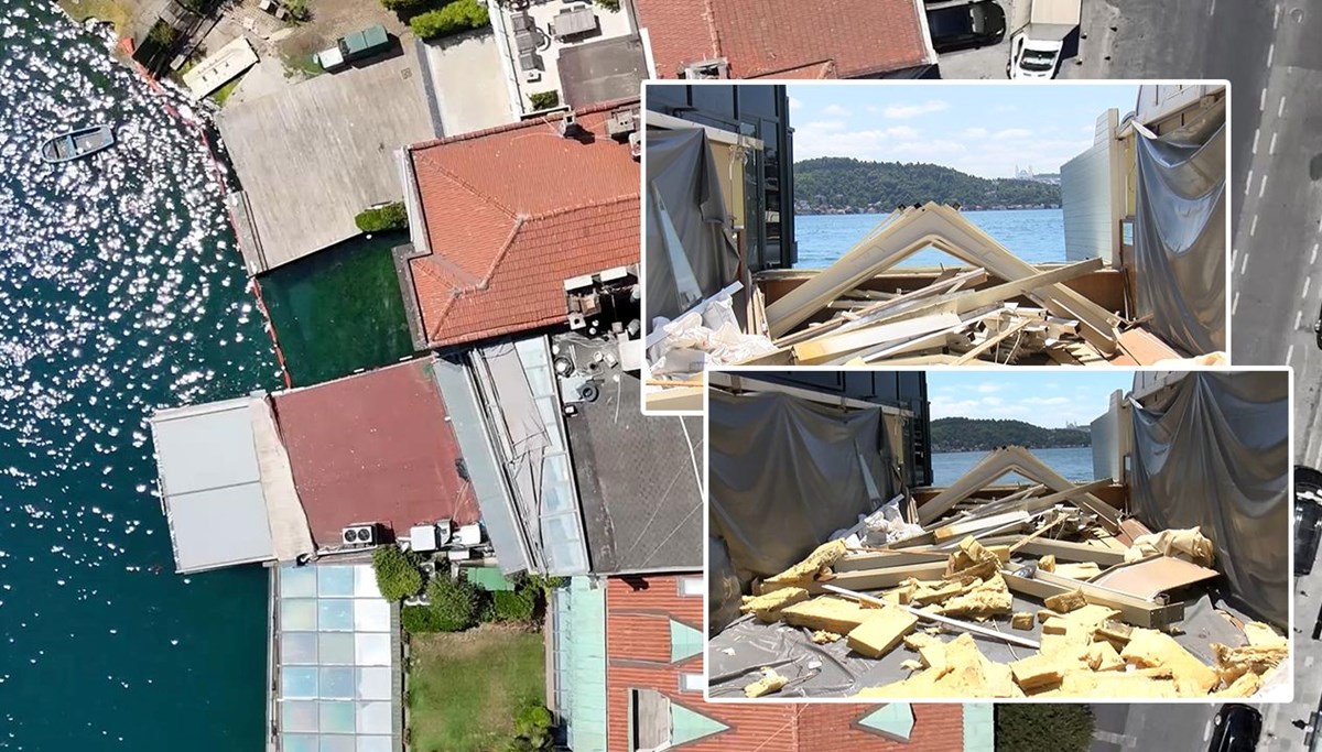 İstanbul Boğazı'ndaki tarihi pastanede yıkım İstanbul Boğazı'ndaki tarihi pastanede yıkım