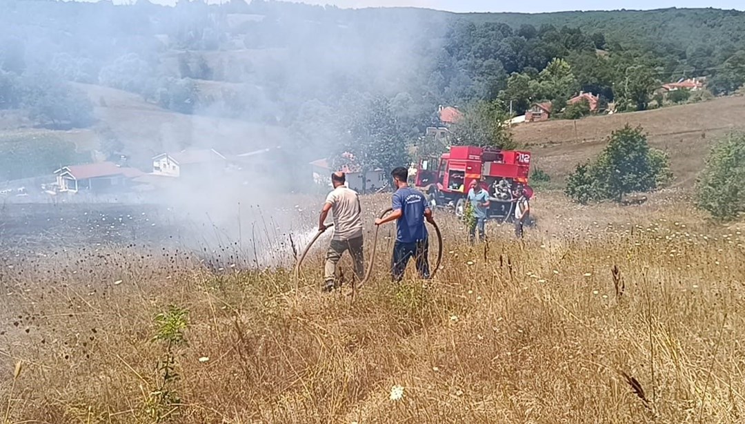 Bilecik'te çıkan ot yangını: Bir kişi hastanelik oldu