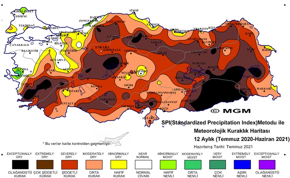 Meteorolojinin haritasında 'olağanüstü kuraklık' tehlikesi - 2