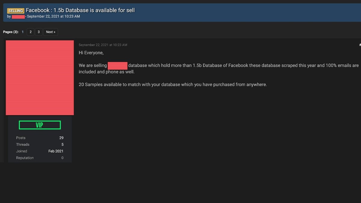 Hacker forumunda paylaşılan mesaj