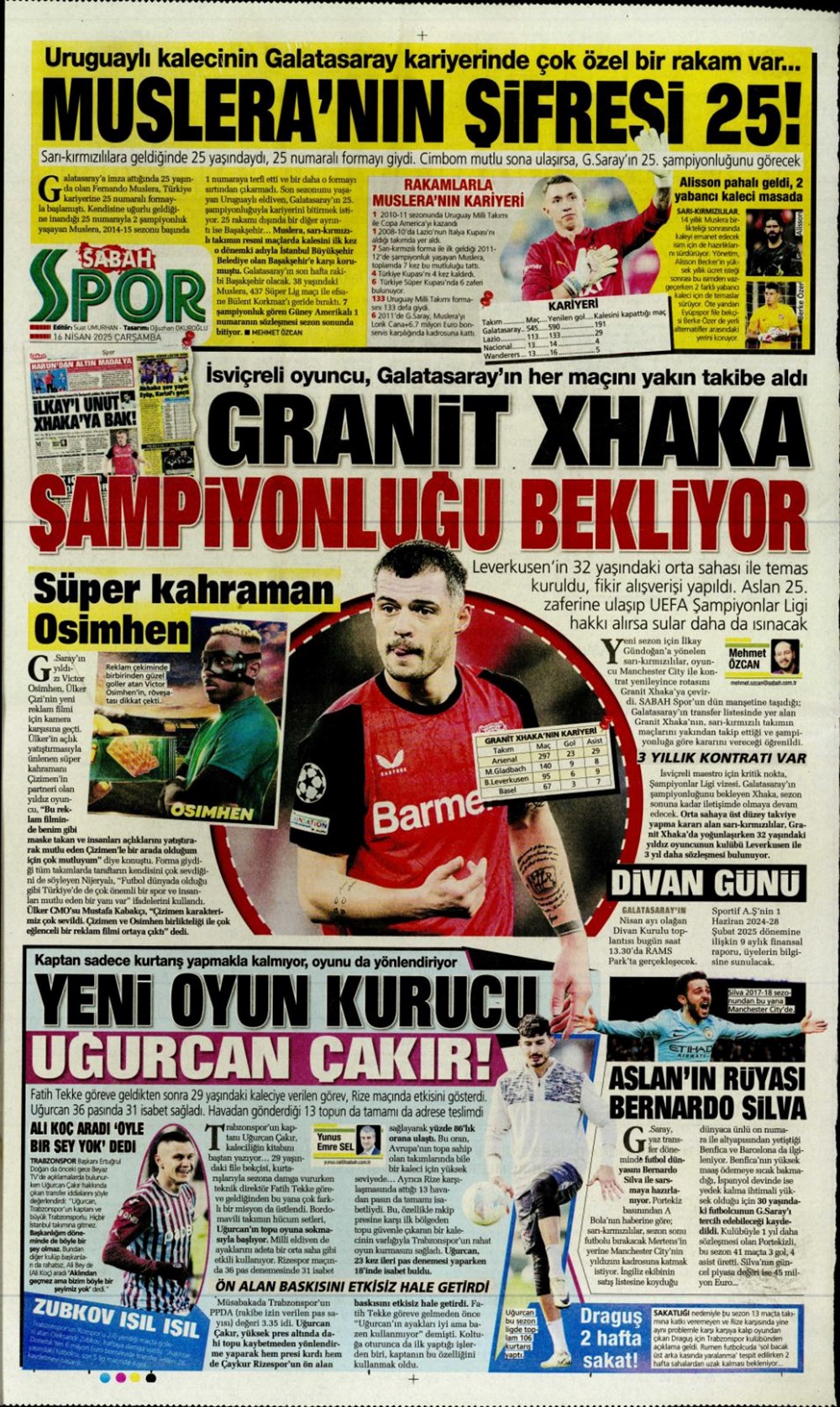 "Kim Min-Jae harekatı" (16 Nisan 2025 spor manşetleri) - 24