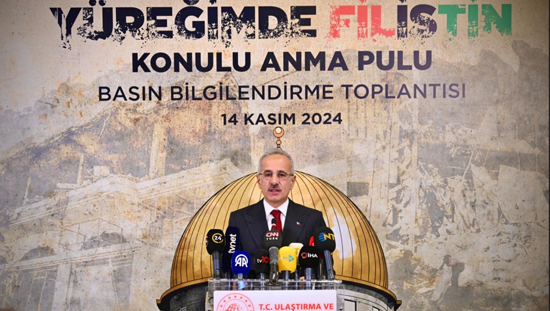 PTT'den Gazze'deki soykırım için "Yüreğimde Filistin" anma pulu