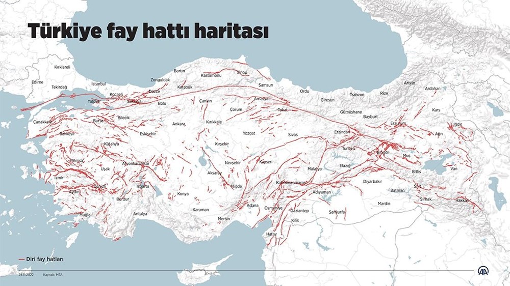 MTA diri fay haritası yenilendi: Evimin altından fay hattı geçiyor mu? Türkiye'de deprem riski taşıyan iller - 5