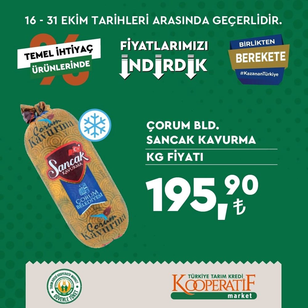 Tarım Kredi Kooperatif Market temel ihtiyaç ürünlerinde büyük indirimler (17-31 Ekim güncel indirimli ürünler kataloğu) - 14