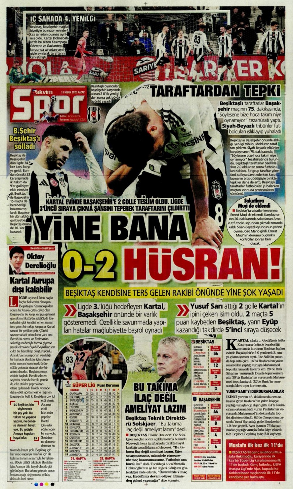 "Kartal ağır yaralı" (13 Nisan 2025 spor manşetleri) - 35