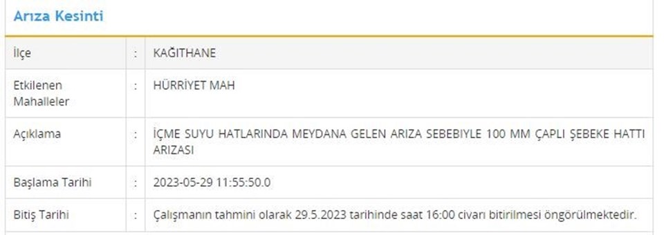 Sular ne zaman gelecek? İSKİ 29 Mayıs tarihli su kesintisi programı - 6