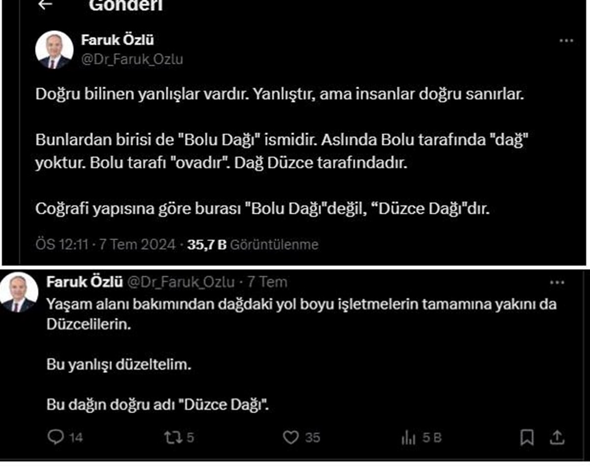 İki belediye başkanı arasında Bolu Dağı tartışması: 