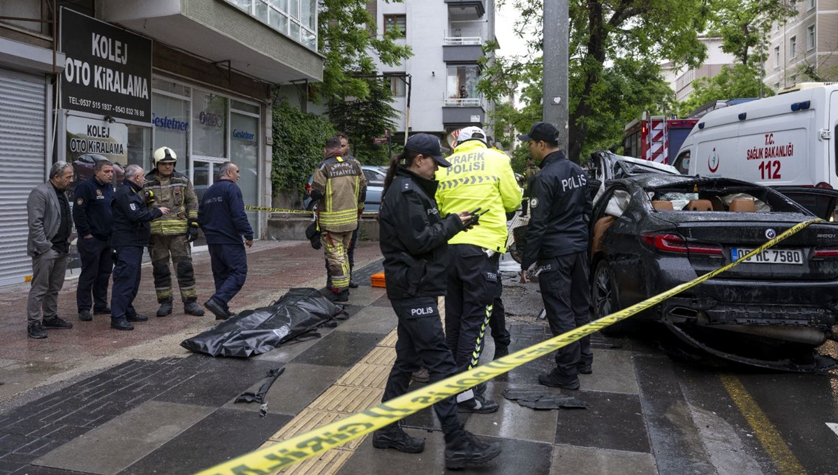 Ankara'da feci kaza: 1 ölü, 4 yaralı