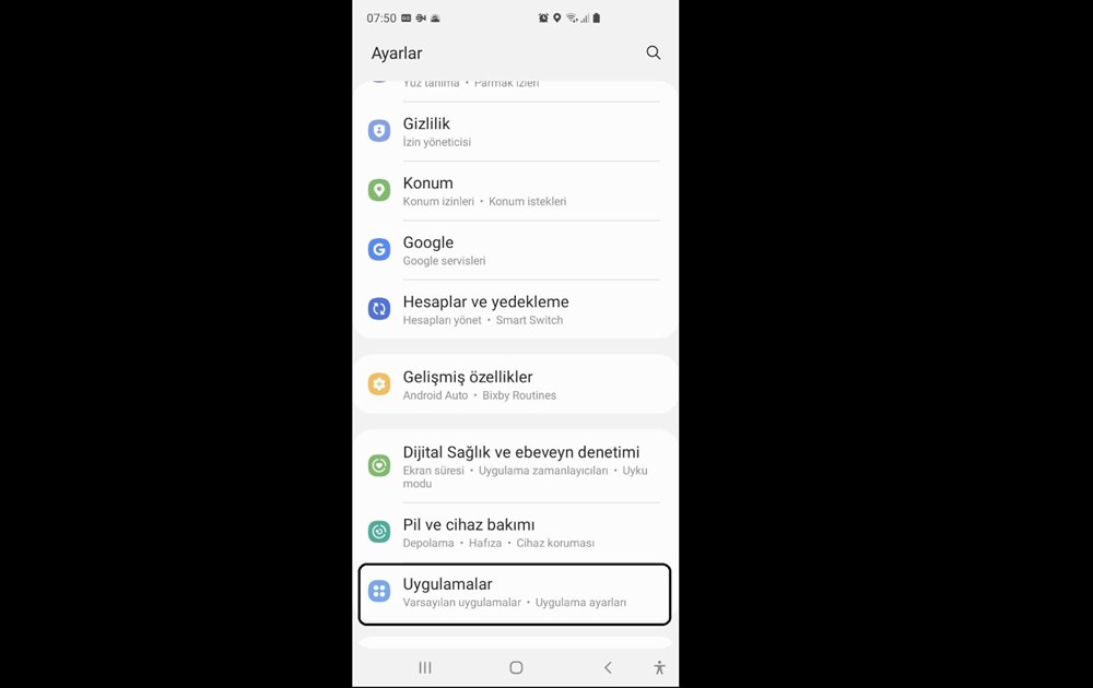 android ana ekran google kaldirma