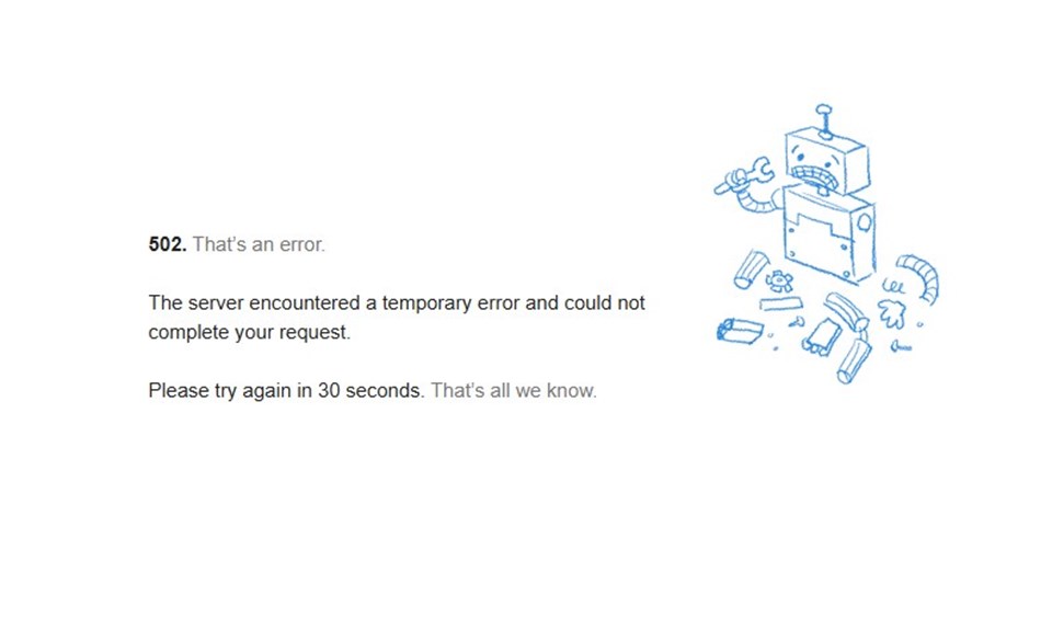 Google'daki kesinti sona erdi - 1