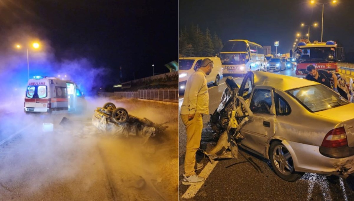 Ters yola giren araç kaza yaptı