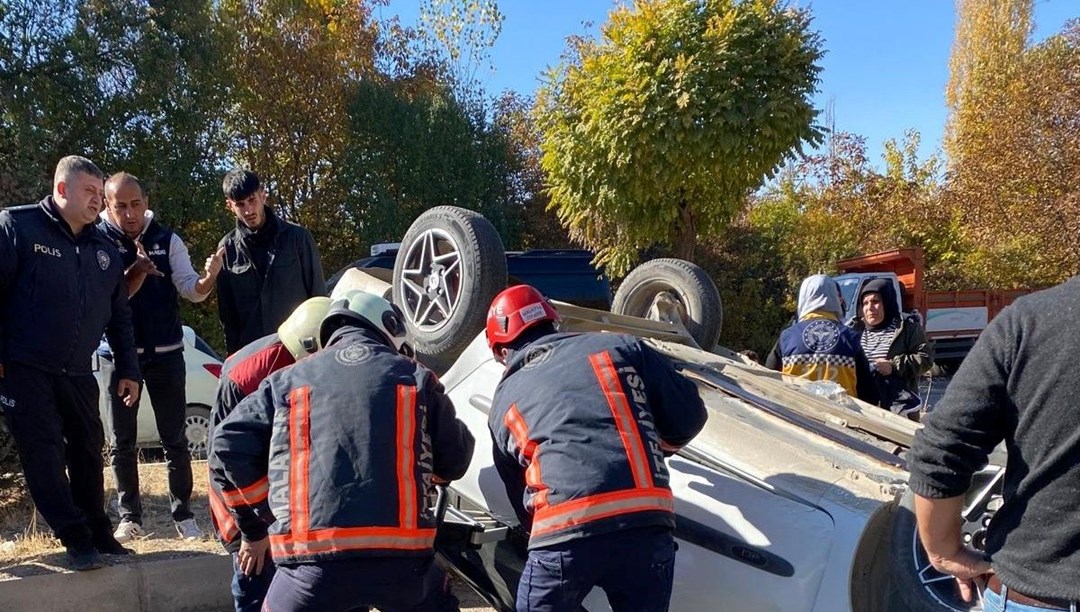 Kontrolden çıkan otomobil takla attı: 2 yaralı