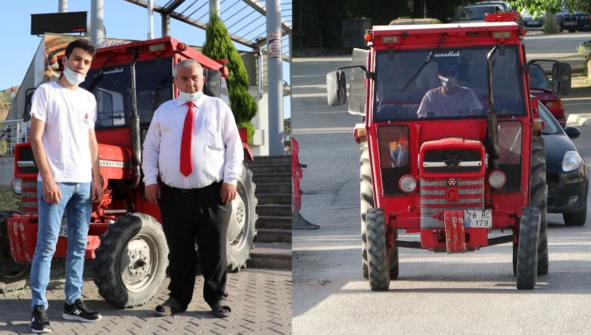 Babadan yadigar traktörle pide servisi: Garajda çürümesini istemedim