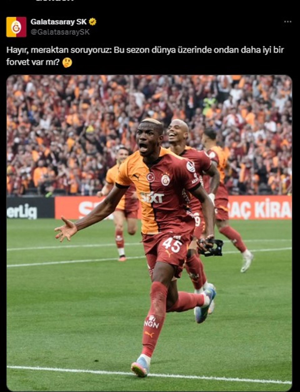 Galatasaray'dan Acun Ilıcalı'ya Victor Osimhen göndermesi: "Meraktan soruyoruz!" - 1