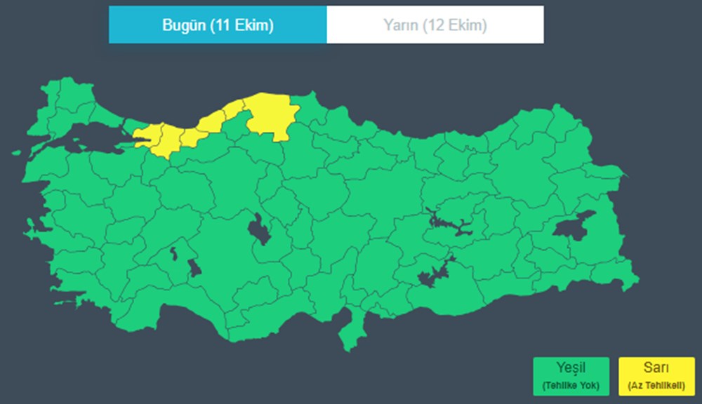 Sıcaklık düştü, yağış devam ediyor: 6 il için uyarı - 3