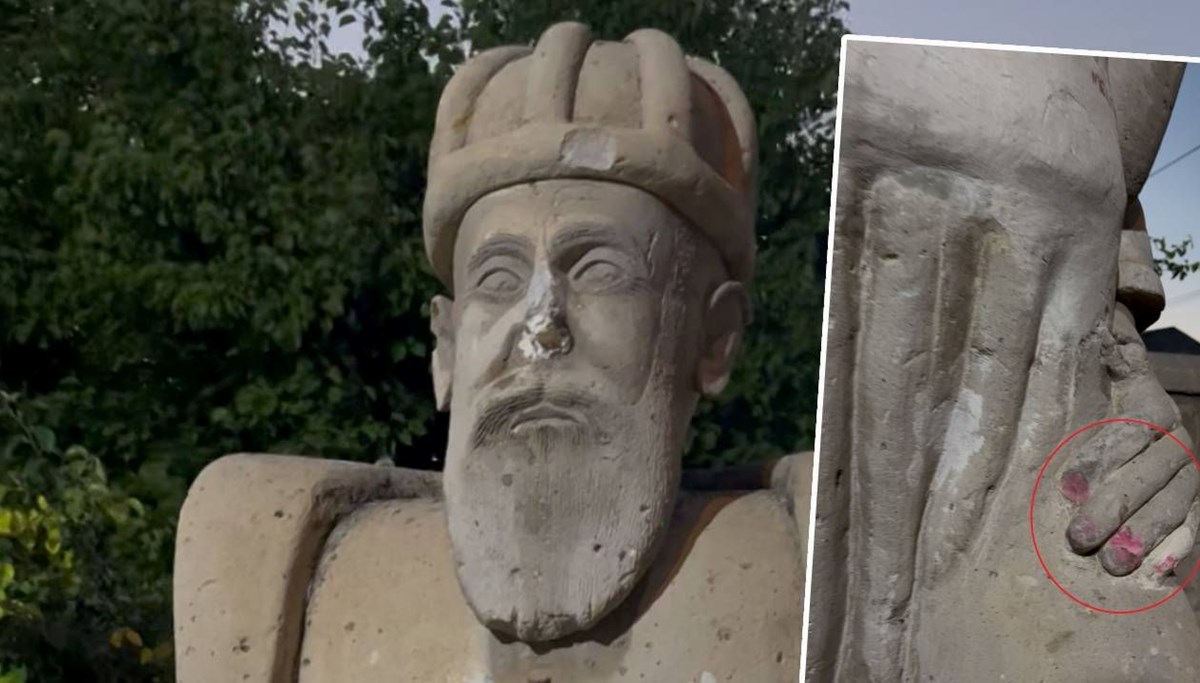 Mimar Sinan'ın heykeline zarar verildi