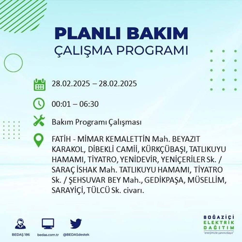 İstanbul'da Elektrikler Ne Zaman Gelecek? 21 İlçede BEDAŞ Kesinti Alarmı (28 Şubat) 112 fdpS7Gc4y0mR4jnh846 mQ
