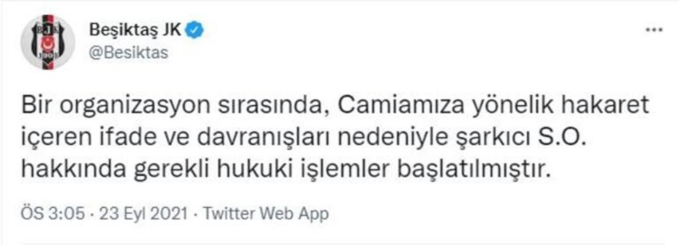 Beşiktaş'ın dava açacağını açıkladığı Serdar Ortaç özür diledi - 1