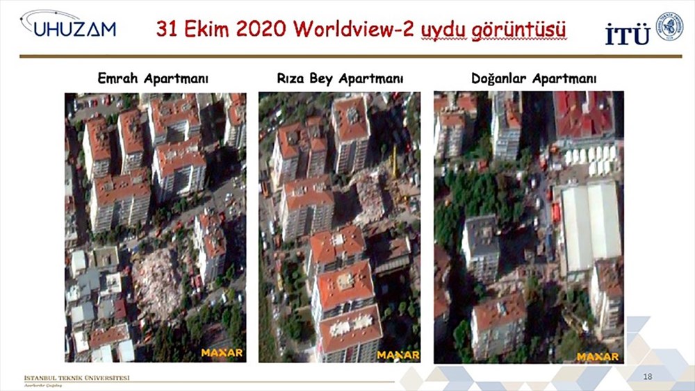 İzmir'deki yıkım uzaydan görüntülendi - 11