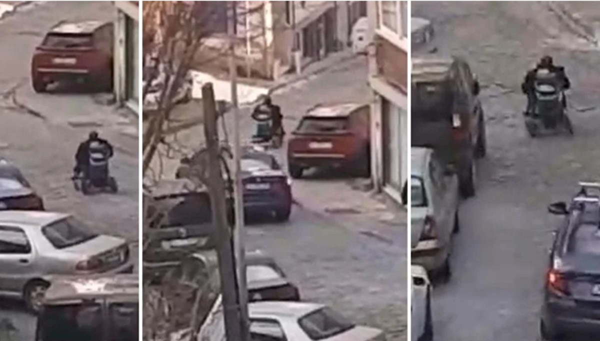 Akülü sandalye ile gelip eski eşini vurdu: O anlar kamerada Akülü sandalye ile gelip eski eşini vurdu: O anlar kamerada