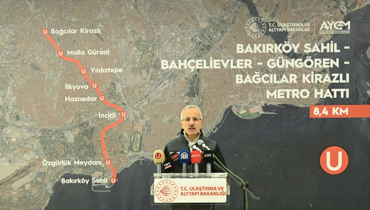 İstanbul'a yeni metro: Bakırköy Sahil-Bağcılar Kirazlı Metro Hattı yarın açılıyor