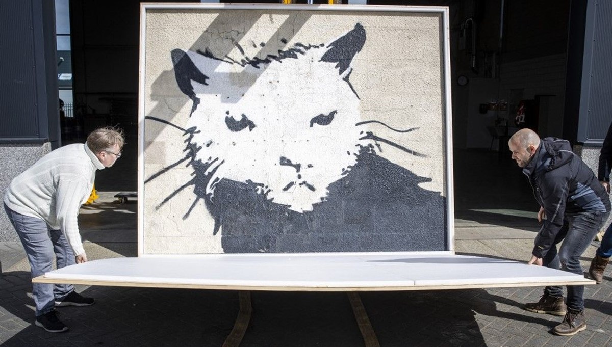 Banksy'nin Beyaz Saray Sıçanı 380 bin euroya satıldı