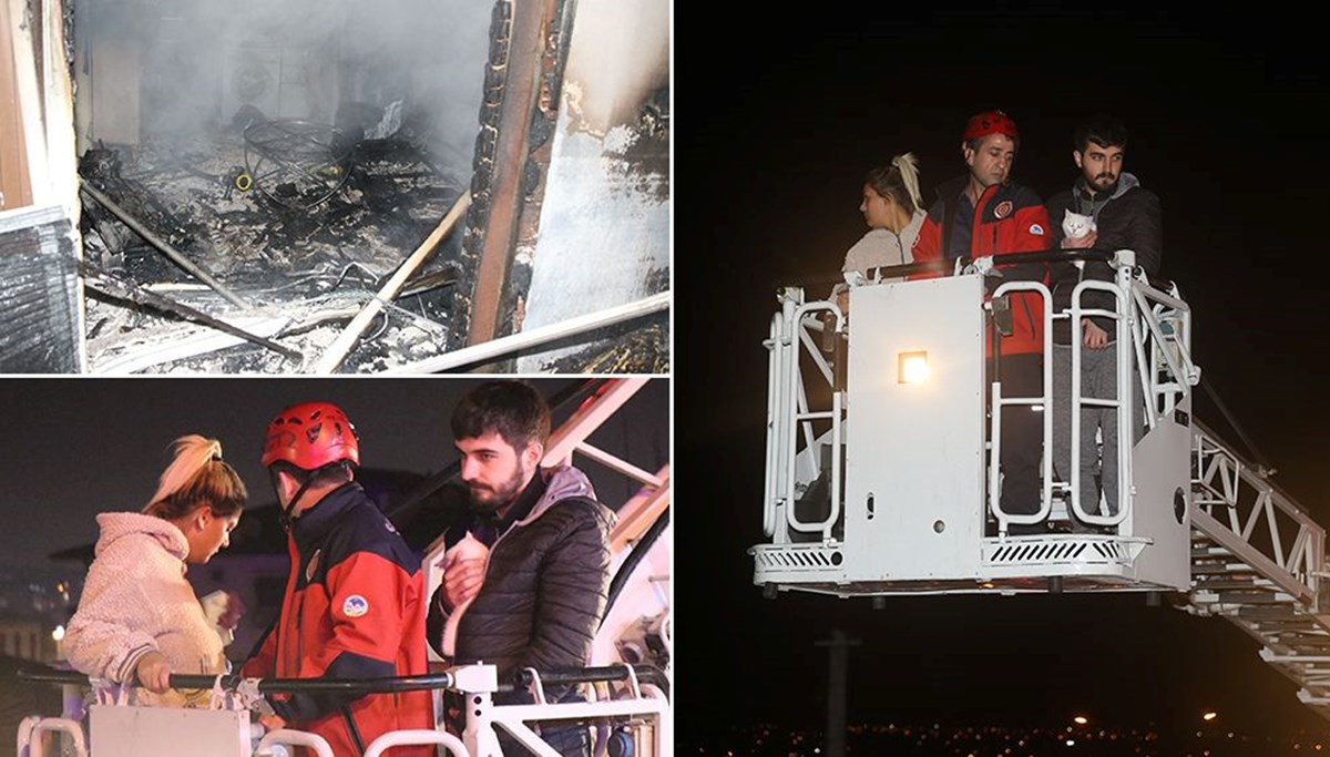 3 katlı binada çıkan yangın paniğe neden oldu