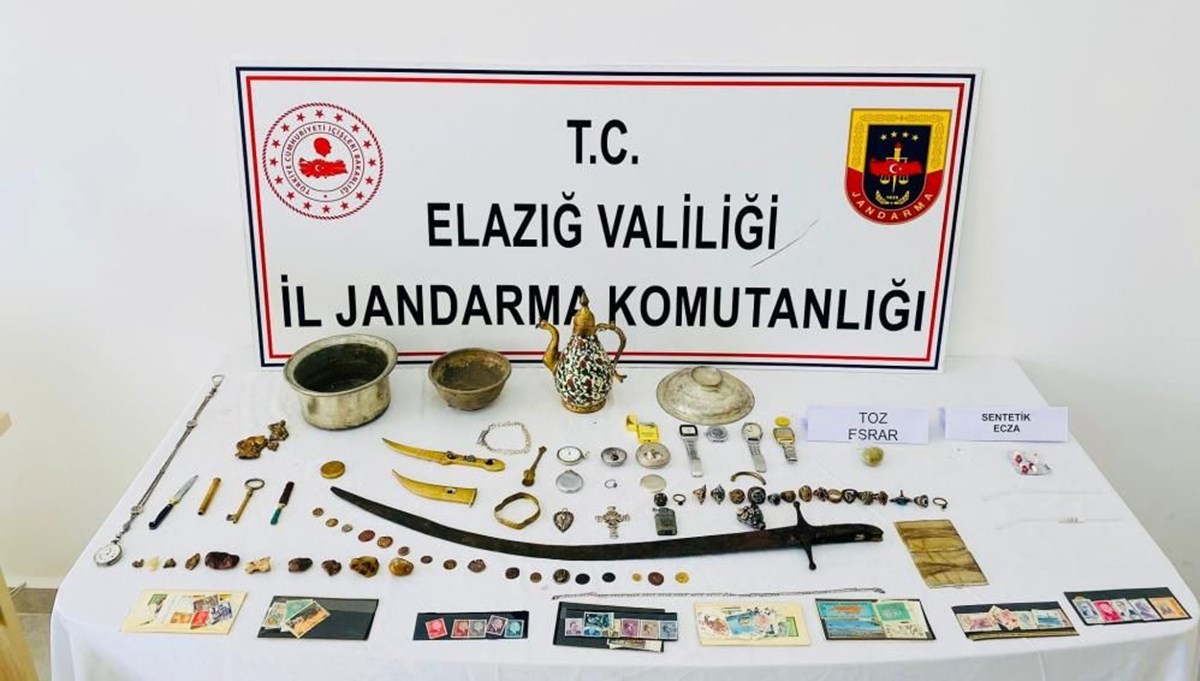 Elazığ'da tarihi eser operasyonu Elazığ'da tarihi eser operasyonu