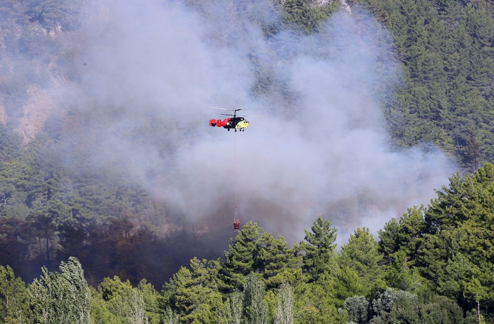 Alanya'da orman yangını: Havadan müdahale devam ediyor - 7