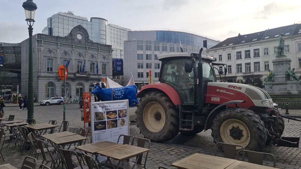 Avrupa Parlamentosu önünde çiftçilerden protesto - 4