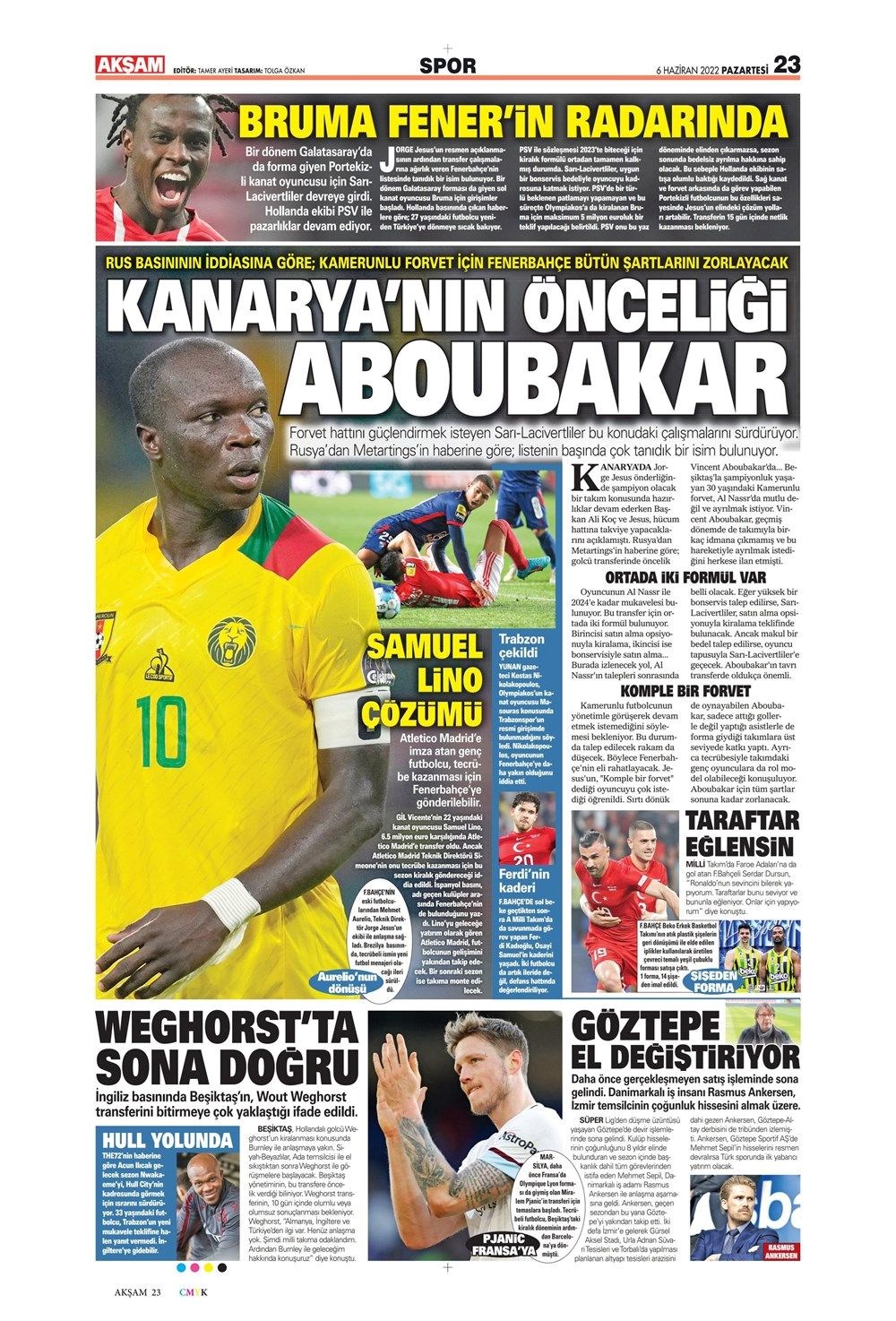 Günün spor manşetleri (6 Haziran 2022) - 1
