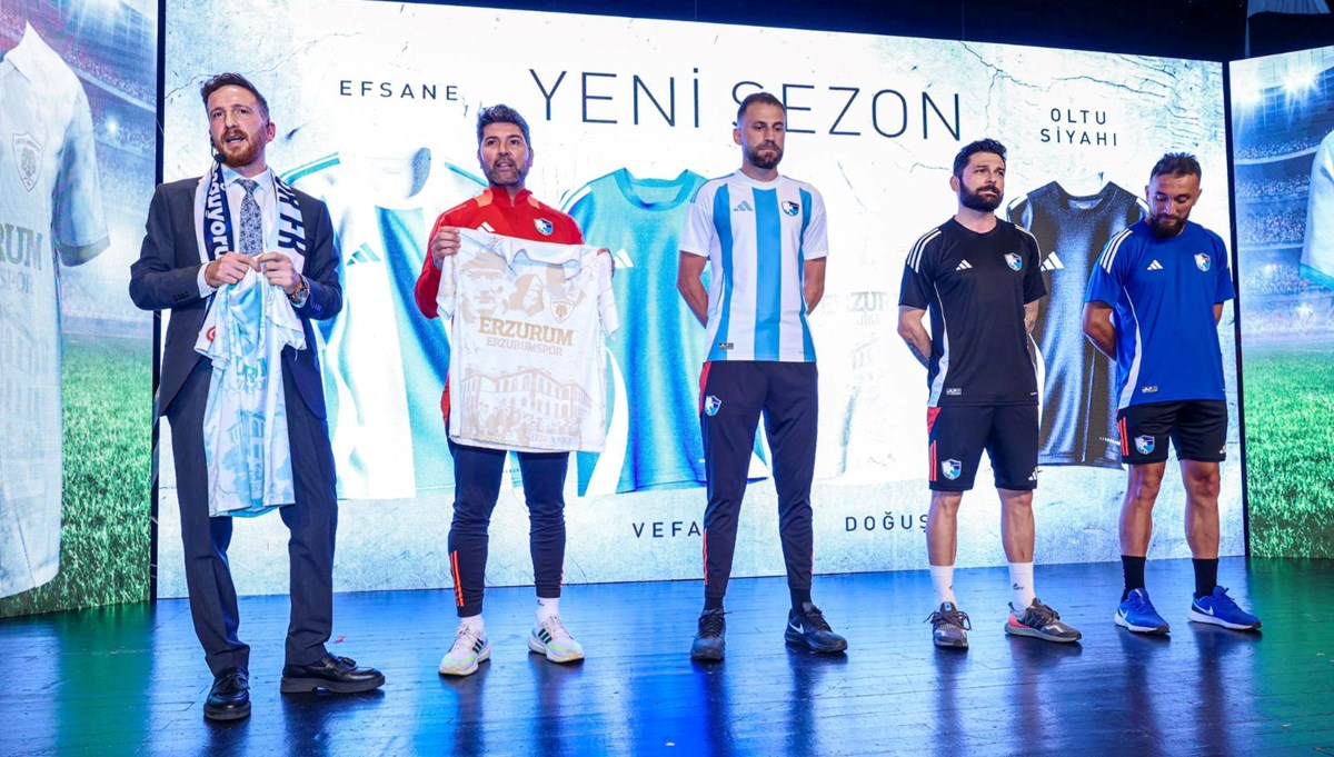 Erzurumspor'dan yeni sezon için Atatürk, Nene Hatun ve İbrahim Erkal'lı özel forma