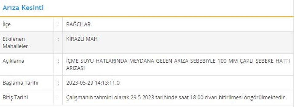 Sular ne zaman gelecek? İSKİ 29 Mayıs tarihli su kesintisi programı - 2