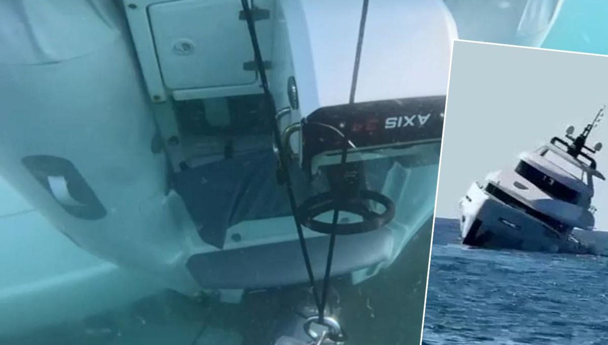 Batan yatın deniz altındaki görüntüleri