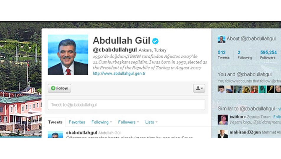 Gül Twitter siyaset liginde ilk 10'da