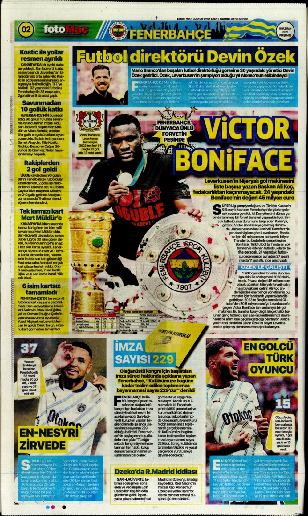 Transferin gündemi Sane (5 Haziran 2025 spor manşetleri) - 5