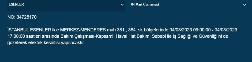 İstanbul'un birçok ilçesinde elektrik kesintisi (Avcılar, Tuzla, Beykoz, Bağcılar'da elektrikler ne zaman gelecek?) BEDAŞ ve AYEDAŞ duyurdu - 5