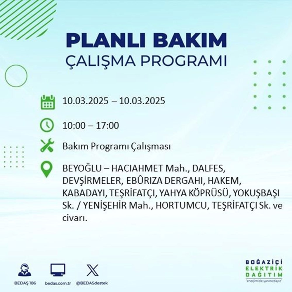 İstanbul'da Elektrikler Gidiyor: 22 İlçede Yarın Hayat Duracak mı? (10 Mart BEDAŞ Kesinti Alarmı) 93