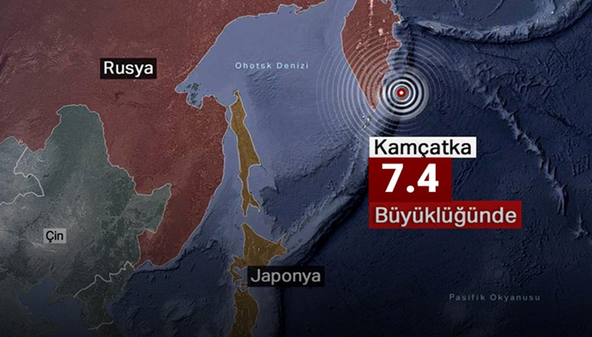 Kamçatka'da 7.4 büyüklüğünde deprem