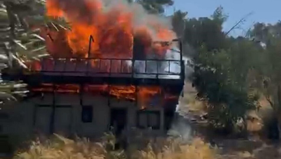 Bodrum'da ekipleri alarma geçiren yangın