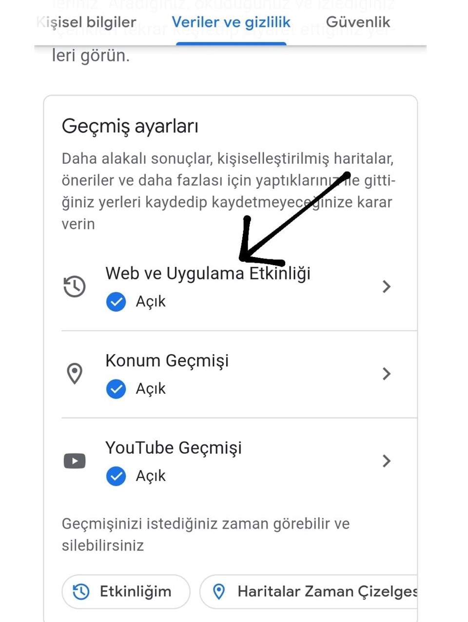 Google arama geçmişi Google hesabından nasıl temizlenir? - 9