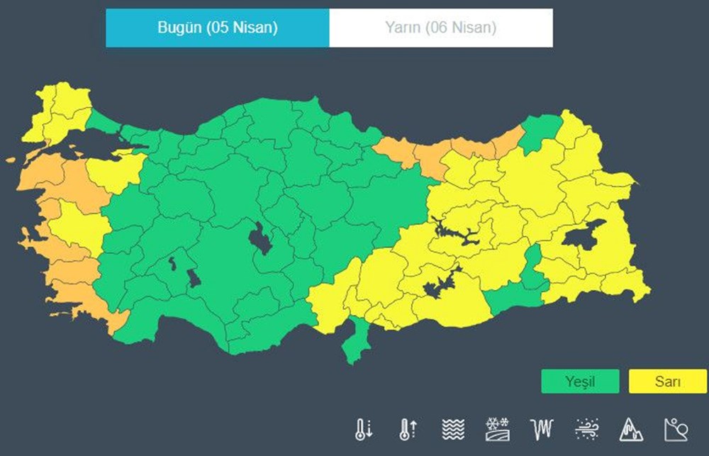 41 ile uyarı: Fırtına, toz taşınımı, kuvvetli yağış (Bu hafta hava nasıl olacak?) - 3