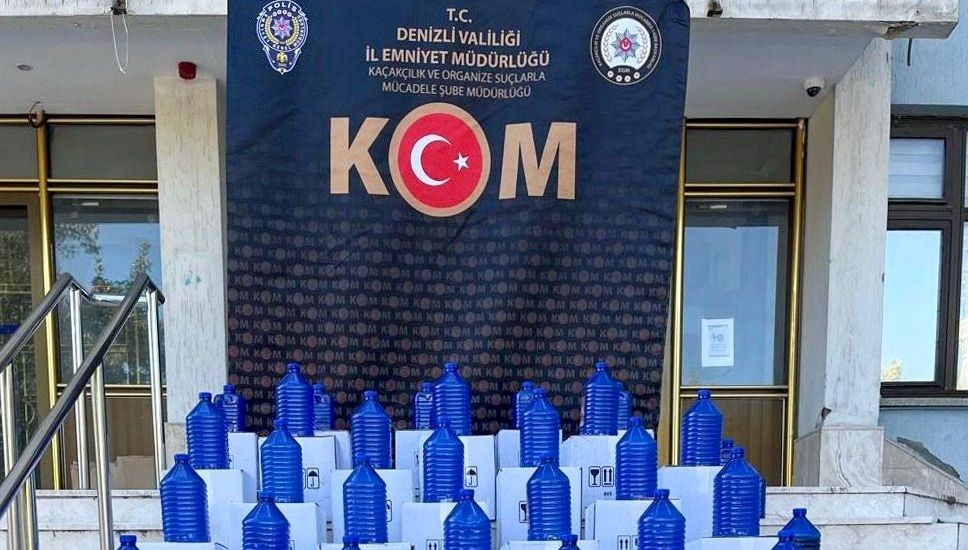 Denizli'de 642 litre kaçak alkol yakalandı