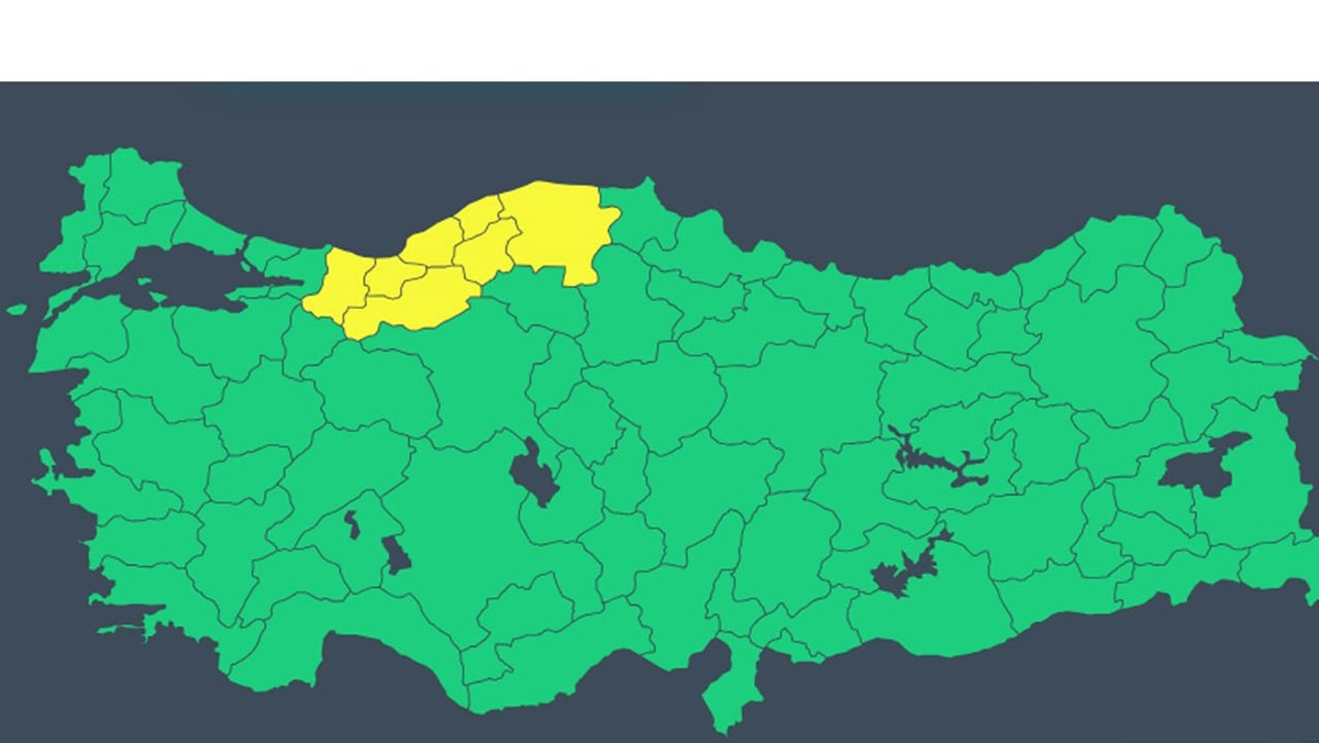 7 kente sarı kodlu sağanak uyakrısı yapıldı.