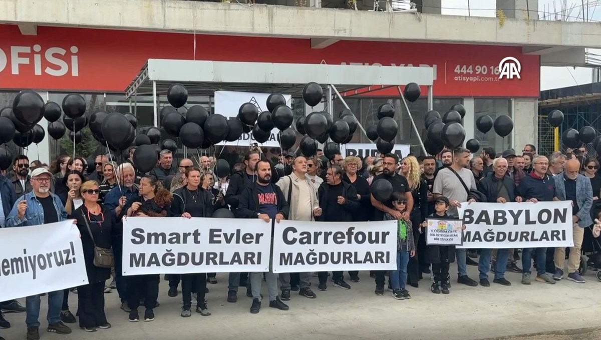 İnşaat firması mağdurları eylemi