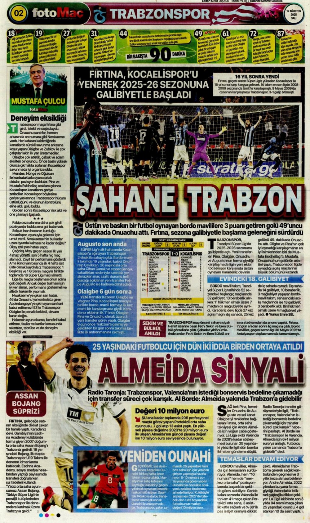 "Altyapıya Osimhen menüsü" (12 Ağustos spor manşetleri) - 7
