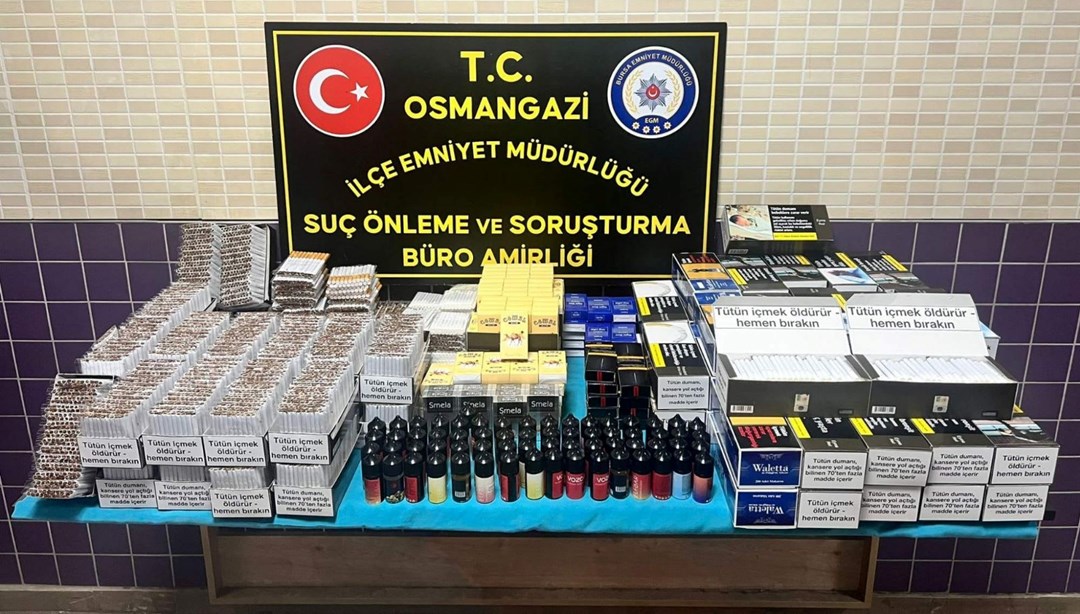 Bursa’da kaçak tütün operasyonu: Binlerce makaron ele geçirildi