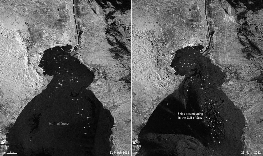 Ever Given yalnızca küresel ekonomiye zarar vermekle kalmadı: Akdeniz’deki kirlilik uydudan görüntülendi - 3