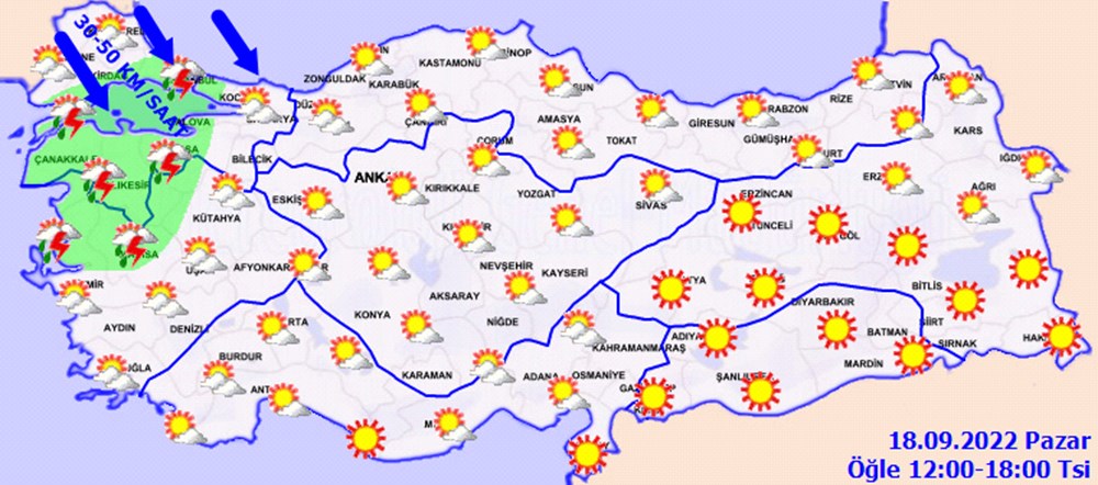 Meteoroloji'den sağanak yağış ve kuvvetli rüzgar uyarısı (İstanbul'da bugün hava nasıl olacak?) - 3