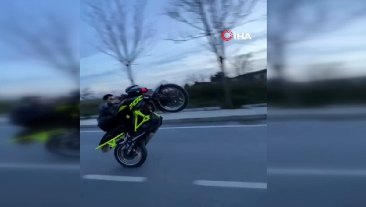 Trafiği tehlikeye düşüren motosiklet sürücüsüne para cezası Trafiği tehlikeye düşüren motosiklet sürücüsüne para cezası